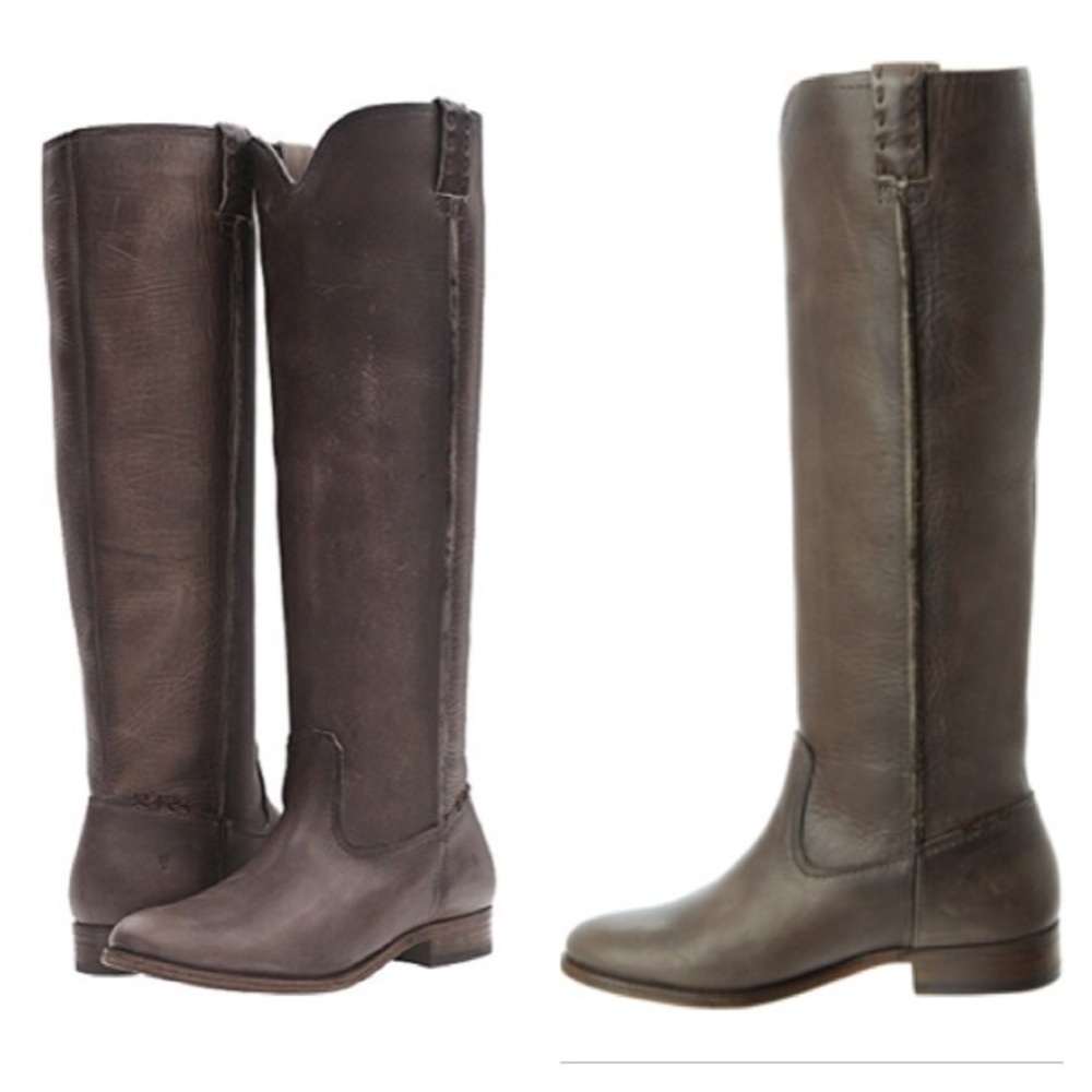 NEW Frye Cara Tall Pull On Boots 6.5 Smoke